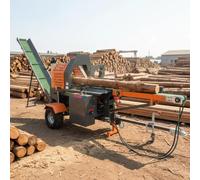 Fendeuse hydraulique de bûches 20T 30T 45T pour utilisation de bois de | Structure mobile stable avec une forte puissance de coupe pour une préparation facile du bois de chauffage dans les chantiers