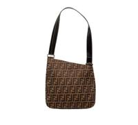 Fendi Vintage - Sac bandoulière en toile Pre-owned - Femme - Pre-owned - Brun - Taille: ONE Size