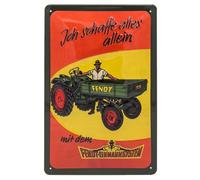 FENDT Einmannsystem - Plaque en tôle gaufrée de qualité supérieure - Pour porte, garage, atelier, décoration publicitaire rétro, 30 x 20 cm