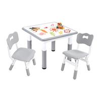 feneihe Table Enfant Multi-Activités Réglable - Bureau Enfant 3-6 Ans avec Plateau Effaçable. Parfaite comme Table de Jardin Enfants, Tables Picnic Enfants