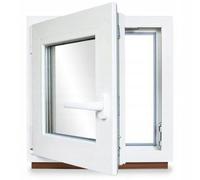 Fenêtre 1000 x 500 mm DIN gauche | Fenêtre de cave avec double vitrage et renfort en acier | Fenêtre en plastique avec fonction rotative et bascule | Fenêtre basculante pour garage, cave, abri de