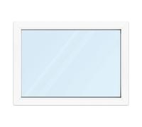 Fenêtre 110x80 cm, blanc, profilé en pvc aluplast IDEAL 4000, 1 vantail vitrage fixe, 1100x800 mm, configuration personnalisée