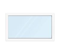 Fenêtre 140x80 cm, blanc, profilé en pvc aluplast IDEAL 4000, 1 vantail vitrage fixe, 1400x800 mm, configuration personnalisée