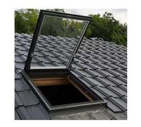 Fenêtre à battant de ventilation en alliage d'aluminium, montage encastré, fenêtre trémie rotative isolée pour salles de bains et sous-sols