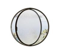 Fenêtre À Battant Ronde Pivotante À 360°, Cadre En Aluminium De 23,6 À 39,4 Pouces, En Verre Trempé Avec Poignée, Profondeur De 1,2 Pouce(Black,70cm)