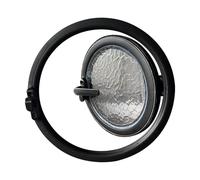 Fenêtre À Battants Tournante, Hublot de Bateau Transparent à Ouverture Ronde, Vitre en Verre Trempé Encastrée pour garage, maisonnette, décoration de pièce(30cm/12in)
