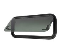 Fenêtre à fermeture éclair avec confidentialité, fenêtre rectangulaire rectangulaire avec alliage d'aluminium et verre trempé, fenêtre d'exposition Angle d'ouverture max 85°, fenêtre extérieure Push