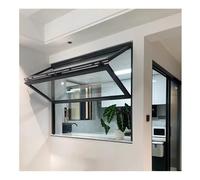 Fenêtre À Guillotine Pliante Commerciale, Fenêtres Flottantes Et Relevables Librement, Résistance Au Vent De Niveau 8, Vitrage Trempé 3C Et Serrures Invisibles(WxH34x46in/86x117cm)