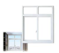 Fenêtre Aluminium à Battant Fenêtre Décorative De Ventilation Avec Poignée, Fenêtres Rectangulaire Pour Éclairage D'aération Pour Salle De Bain, Cuisine Et Salon(White,97x64cm)