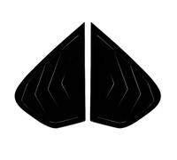 Fenêtre Arrière Aile Aileron Pour X6 Pour E71 Pour E72 2008-2014 Fenêtre Voiture Côté Fenêtre Arrière Persienne Type Pâte Décorative(Glossy Black)