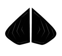 Fenêtre Arrière Aile Aileron Pour X6 Pour X6 Pour E71 Pour E72 2008-2014 Seulement Accessoires D'obturation ABS Persiennes Fenêtre Latérale Arrière Couvercle Pelle(Gloss Black)