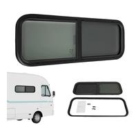 Fenêtre basculante camping-car universel fenêtre de caravane store occultant | 6 tailles de fenêtre | Verre teinté renforcé | Fenêtre coulissante pour caravane pour protection solaire et ventilation
