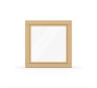 Fenêtre beige RAL 1001, profilé en bois classique 68 mm, 1 vantail vitrage fixe, 510 x 510 mm, configuration personnalisée