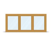 Fenêtre bois 3 vantaux, Classique 68 mm, pin, clair 325, vitrage fixe, 1510 x 635 mm, configuration personnalisée