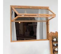 Fenêtre coulissante à double suspension verticale pour salle à manger, voiture, café, boulangerie, restauration rapide, restaurant (100 x 120 cm)