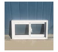 Fenêtre coulissante à double vitrage avec vis, design verrouillable pour un abri de jardin, un garage et un remplacement de maison mobile