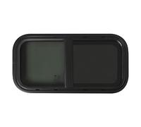 Fenêtre coulissante à fermeture éclair avec moustiquaire pour caravane, caravane, camping-car, noire, 700 x 400 mm