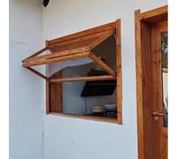 Fenêtre coulissante commerciale en verre pour abris de jardin ventilés, cabane de jeu verticale et cafés, 80 x 70 cm, design durable et élégant