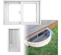 Fenêtre coulissante de sous-sol en vinyle blanc, 78,7 x 61 cm, double vitrage, économe en énergie, durable, résistante à l'humidité, idéale pour la rénovation de la maison, fournit une lumière