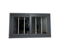 Fenêtre coulissante en alliage d'aluminium for sous-sol, petite fenêtre horizontale de remplacement avec verre et moustiquaire, for salle de bain, cuisine, grenier, garage, grange(38x19in/97x48cm)