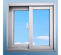 Fenêtre coulissante en alliage d'aluminium, petite fenêtre de sous-sol avec verre trempé et moustiquaire, fenêtres coulissantes for abri de jardin, garage, grange(56x53cm)