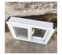 Fenêtre coulissante en aluminium, avec verre trempé et serrure, contre-fenêtre coulissante horizontale mobile, for poulaillers de cuisine de salle de bain(WxH 103x35cm/41x14in)