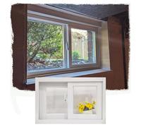 Fenêtre coulissante en aluminium - Fenêtre coulissante verrouillable avec verre trempé - Fenêtre de ventilation encastrée pour sous-sol, salle de bain, camping-car, garage(Wit,20x30in/50x75cm)