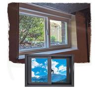 Fenêtre coulissante en aluminium - Fenêtre coulissante verrouillable avec verre trempé - Fenêtre de ventilation encastrée pour sous-sol, salle de bain, camping-car, garage(Nero,20x30in/50x75cm)