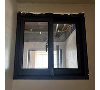 Fenêtre coulissante en verre trempé pour garages, caves et lofts, ventilation en aluminium (91 x 46 cm), idéale pour les salles de bains et une meilleure circulation de l'air
