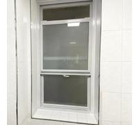 Fenêtre Coulissante Fenêtre Coulissante Verticale Fine Blanche, Fenêtre en Verre Dépoli pour Salle de Bain, Fenêtre à Guillotine Simple pour Chambre à Coucher(12x26in(300x650mm))