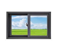 Fenêtre Coulissante Fenêtres à Double Vitrage - Cadre en Aluminium fenêtre décorative de ventilation avec poignée Fenêtre Extérieure Verrouillable pour Poulailler
