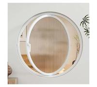 FenêTre Coulissante Fenêtres de hangar rondes rotatives à 360°, hublots en alliage d'aluminium et verre trempé rayé, fenêtre décorative de ventilation avec poignée(White,50CM/19.7")