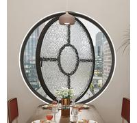 Fenêtre Coulissante Fenêtres de hangar rotatives à 360°, Hublot de Fenêtre de Remplacement Vitre en Verre Trempé Encastrée pour Intérieur et Extérieur(Black 1,100cm/39.4in)