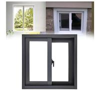 Fenêtre coulissante horizontale avec verre trempé et écran pour une meilleure ventilation et sécurité dans les maisons, salles de bains et sous-sols