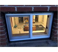 Fenêtre coulissante horizontale en aluminium robuste avec écrans et poignée de verrouillage pour abri de jardin, poulailler, cabine et sous-sol