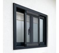 Fenêtre coulissante horizontale, fenêtre de ventilation affleurante for abri de jardin, garage et cuisine de restaurant avec moustiquaire(W21xH14in/53x35cm)