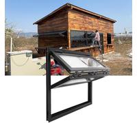 Fenêtre Coulissante Pliable, Fenêtre de Service en Aluminium avec Verre Trempé et Serrure, Fenêtre D'aération, pour Food Trucks, Restaurants et Cafés(37x31in/94x79cm)