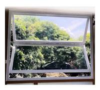Fenêtre Coulissante Pliante Vertical, Fenêtre Manuelle Service Concession, en Verre Renforcé Cadre en Aluminium, pour Cuisine Bar Magasin de Vêtements(White,36x36in/91x91cm)