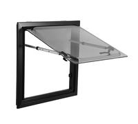 Fenêtre Coulissante pour Camping-car 22 X 22 Pouces, Cadre en Alliage D'aluminium, Verre Acrylique Résistant aux, Ouverture à 75 Degrés, Trois Modes D'ouverture avec