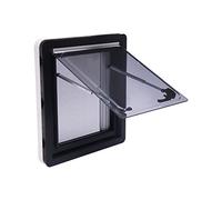 Fenêtre coulissante pour camping-car, fenêtre latérale de caravane, fenêtre coulissante à charnière avec store intégré et moustiquaire (450 x 500 mm)