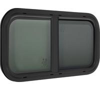 Fenêtre coulissante pour camping-cars, moustiquaire, aluminium durable et verre, noir