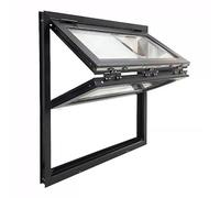 Fenêtre coulissante verticale avec poignée de verrouillage pour abri de jardin en aluminium, camion alimentaire, café, support de concession