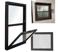 Fenêtre d'abri de jardin coulissante avec écran - Verrouillable - Remplacement pour sous-sol, mobil-home, poulailler, garage, salle de bain