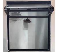 Fenêtre d'aération coulissante pliable pour camions de nourriture, cadre en aluminium résistant au vent et à la pluie, idéal pour les épiceries et les concessions en plein air