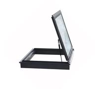 Fenêtre d'aération et d'éclairage de sous-sol avec verre, Couvercle de trappe de fenêtre de toit, Trappe d'entretien de toiture extérieure, Couvercle de puits de lumière alliage d'aluminium.