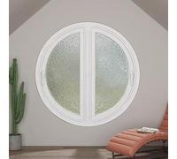 Fenêtre d'aération ronde pivotante avec poignée - Verre transparent rotatif pour une meilleure circulation de l'air dans la salle de bain, la cuisine, le salon et la chambre - Idéal pour la fraîcheur