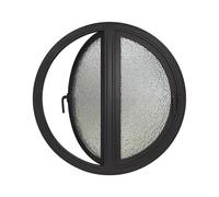 Fenêtre de cabanon encastrée en Verre avec vitrage intimité, fenêtre de Lune rotative à axe Central pour Une Meilleure Ventilation et Une Meilleure luminosité Naturelle dans Les Chambres, Le