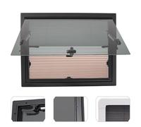 Fenêtre de camping-car 600 x 450 mm Fenêtre basculante : cadre en aluminium avec vitre de 4 mm et moustiquaire/store intégré | Angle d'ouverture de 65° pour épaisseur de paroi 30-80 mm | Pour caravane