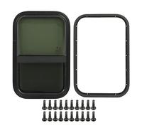 Fenêtre de camping-car coulissante en verre trempé teinté, cadre en alliage d'aluminium 590x390mm, installation horizontale et verticale pour camping-cars, remorques, véhicules de