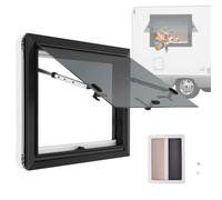 Fenêtre de caravane - 600 x 450 mm - Avec vitre - Moderne - Pour caravane, camping-car - Fenêtre externe à pousser